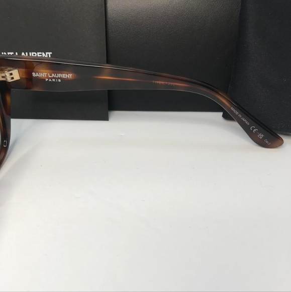 💯 Original SAINT LAURENTSL M8/FN Sunglasses Tortoise - Picture 13 of 13